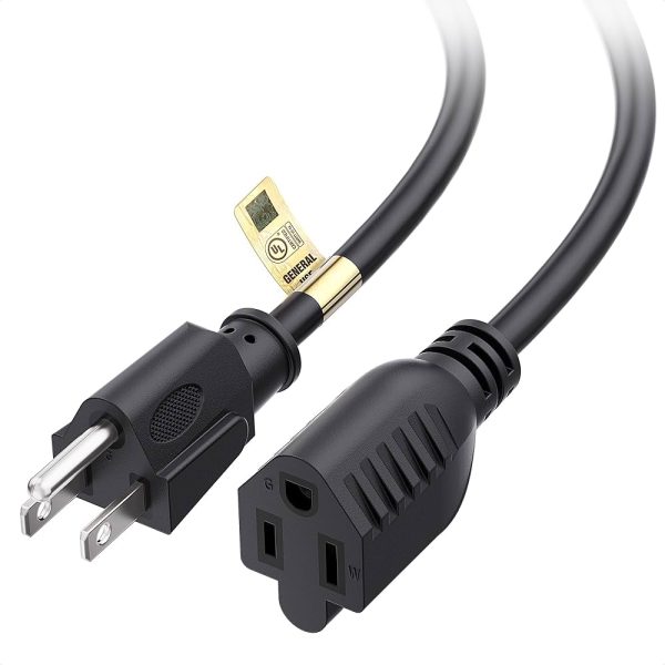 Cabling, AC Extension Black, 25'