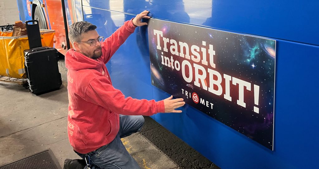 Jason working on a custom parade installation for TriMet (2026)